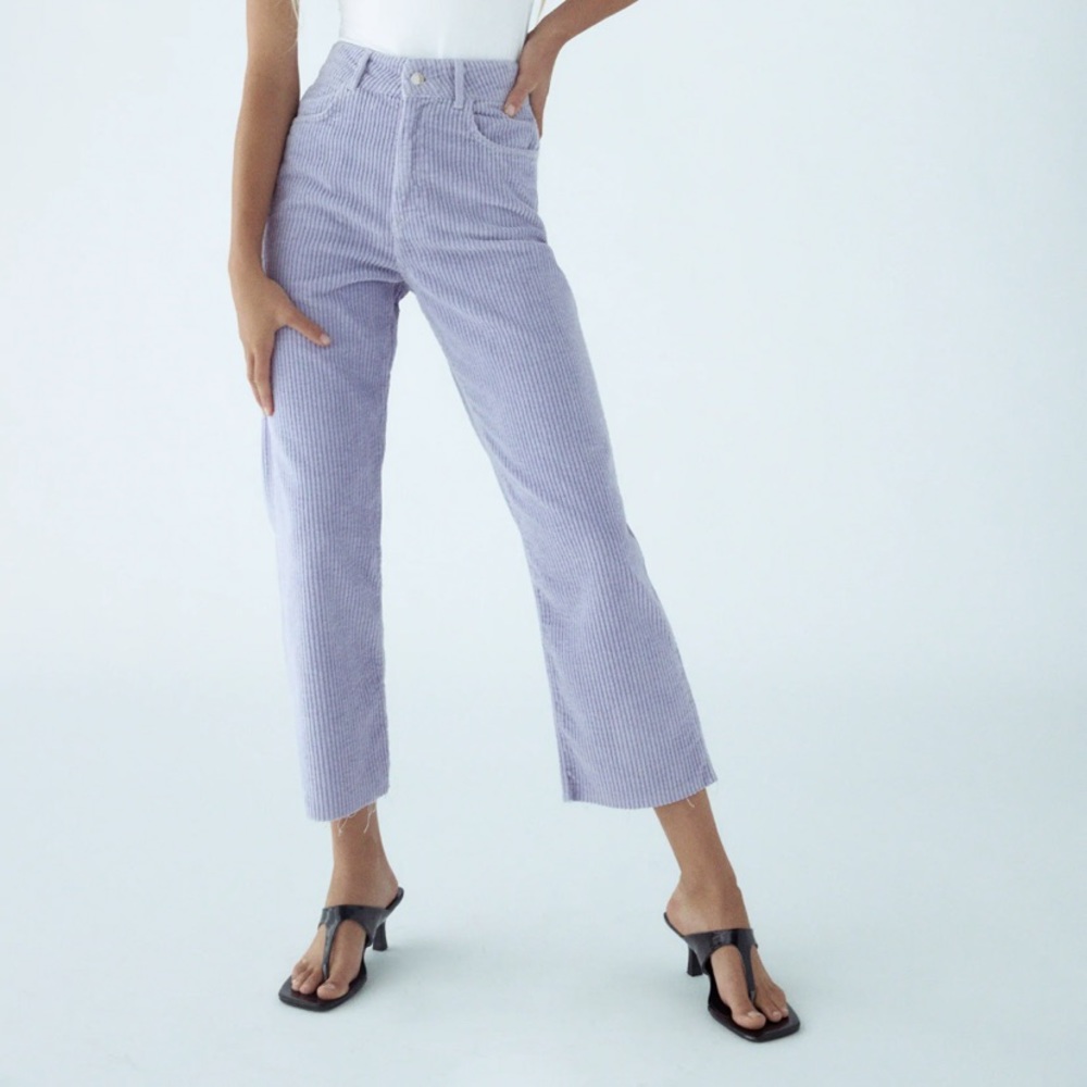 Zara high waist corduroy pants